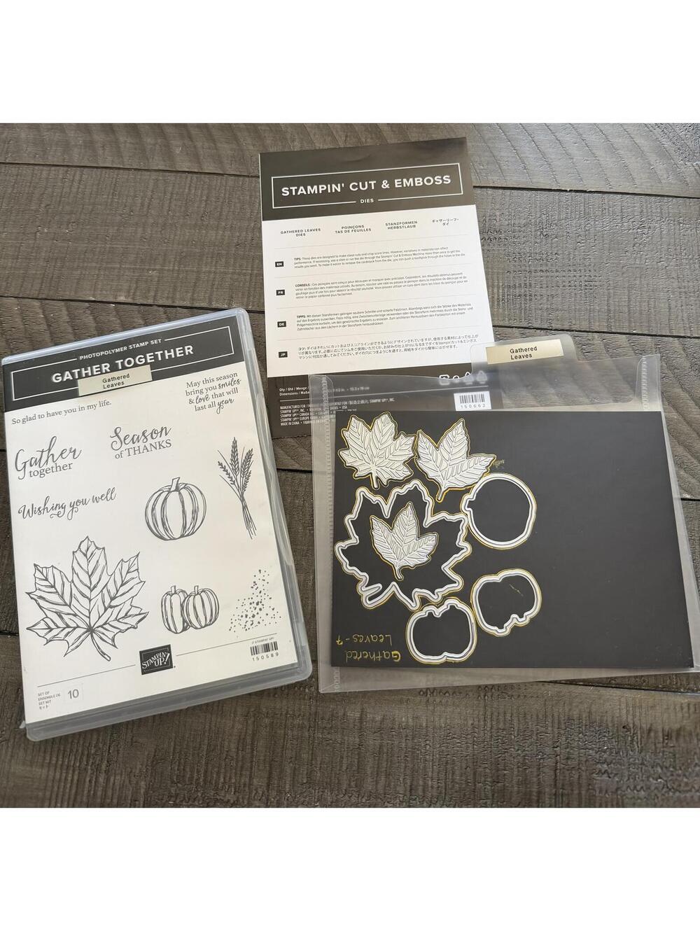 Stampin’ Up Gathered Together stamp set and Gathered Leaves Dies die cut set